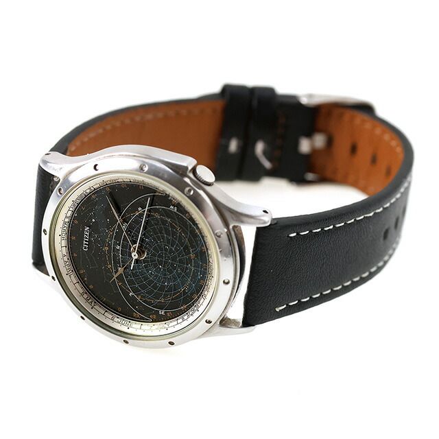 シチズン CITIZEN 腕時計 メンズ LHP46-0226 SS コスモサイン 初期モデル ライトハウス 北緯35度星座盤 天文 クオーツ ブラックxブラック アナログ表示 シチズン CITIZEN 腕時計 メンズ LHP46-0226 SS コスモサイン 初期