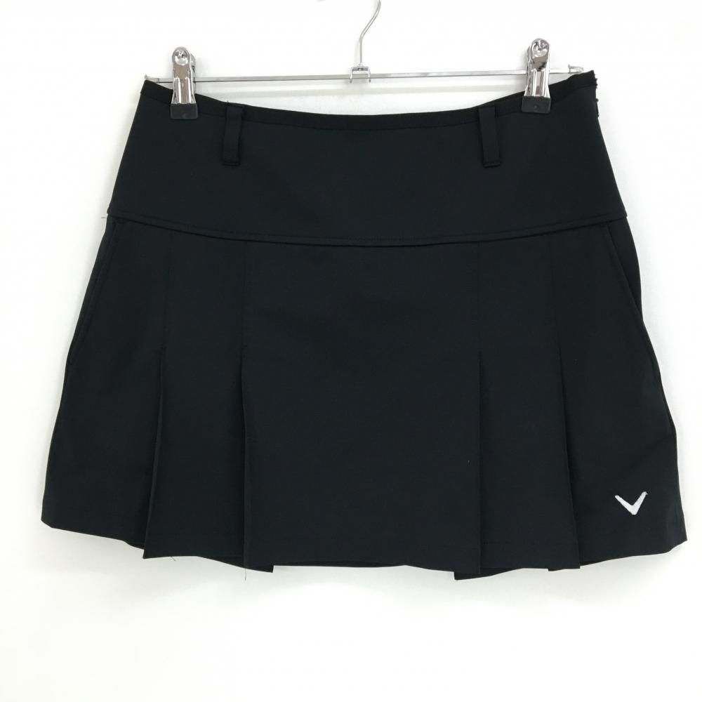 CALLAWAY ゴルフスカート M ブラック キャロウェイ スカート 黒 プリーツ ロゴ刺しゅう レディース M ゴルフ