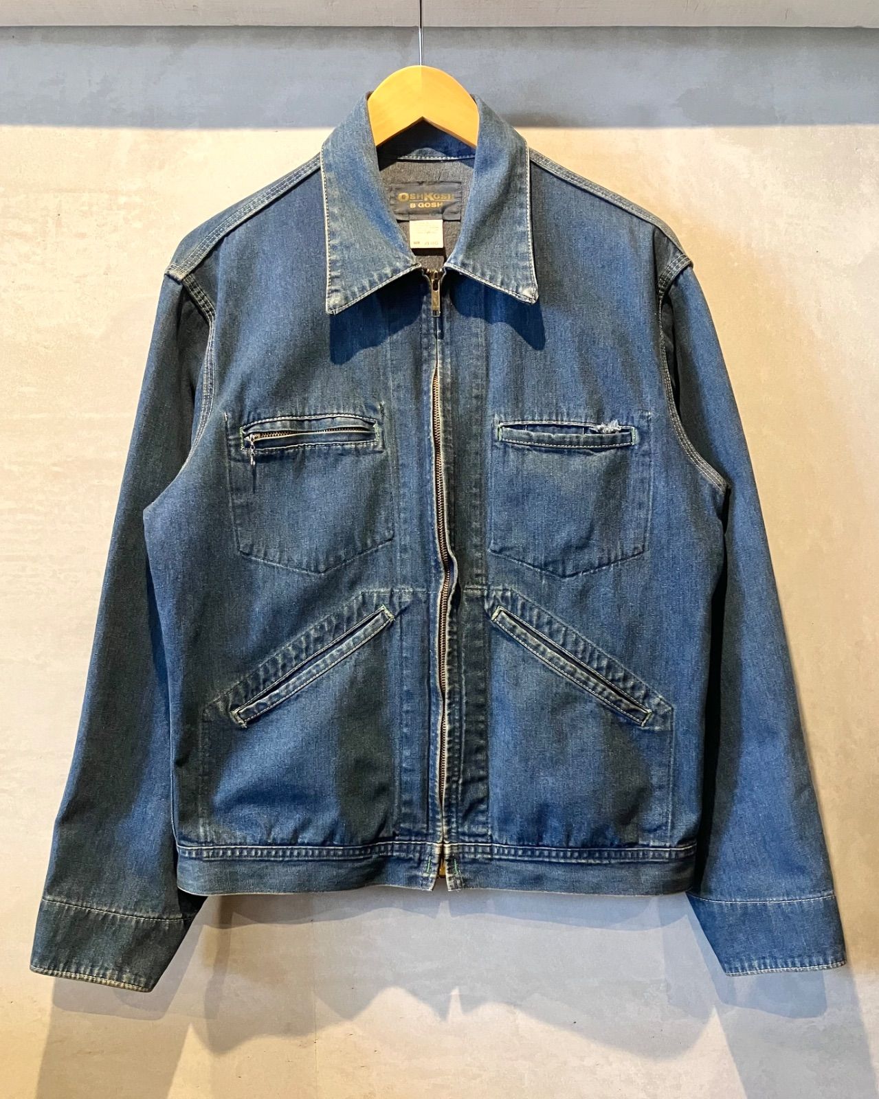 70's OSH KOSH-Denim Jacket-(size 40)Made in U.S.A. オシュコシュ