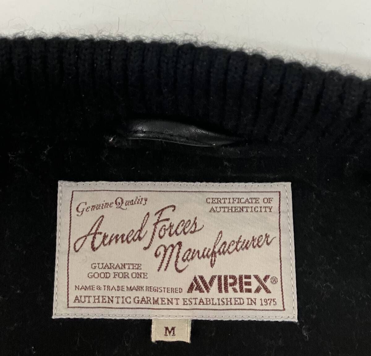 AVIREX アヴィレックス 6192151 スタジャン 龍 サイズM ブラック 毛50