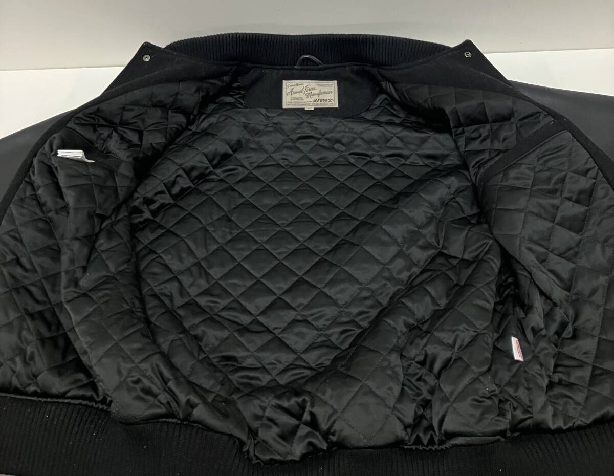 AVIREX アヴィレックス 6192151 スタジャン 龍 サイズM ブラック 毛50