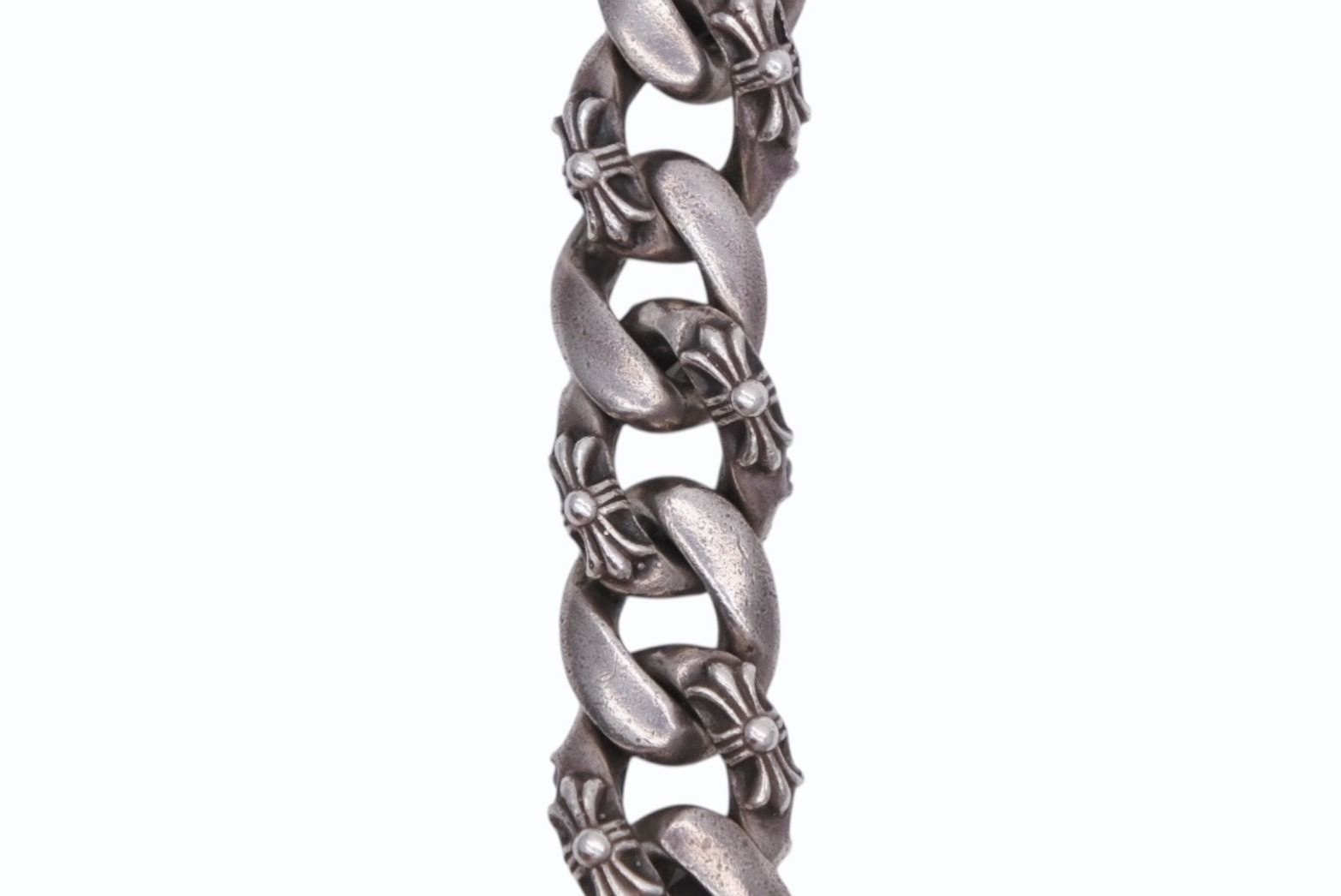 シルバー925 ウォレットチェーン ショート 中古 極美品 CHROME HEARTS クロムハーツ 2クリップファンシー ショート