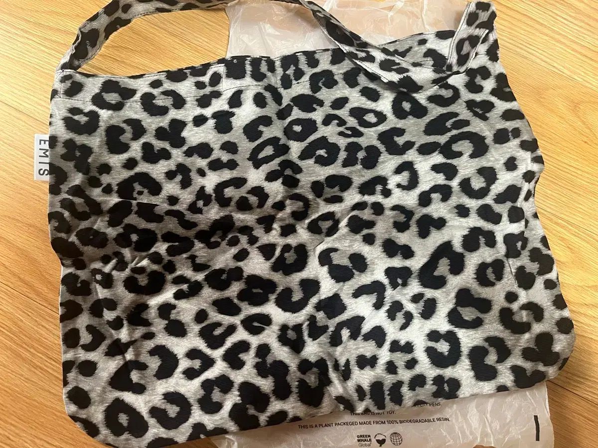 emis new leopard corduroy eco bag gray LEOPARD CORDUROY ECO BAG – fokka