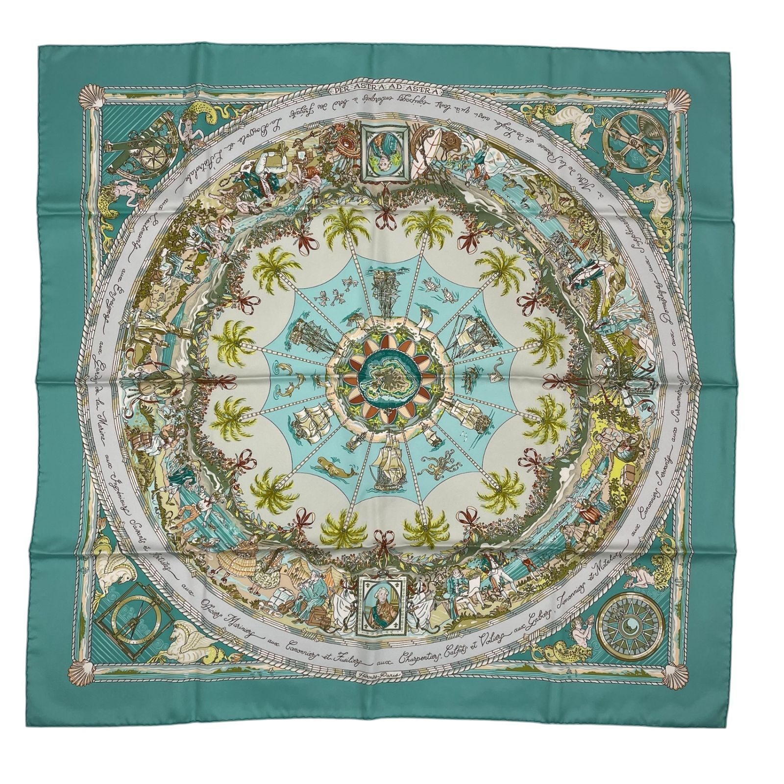 新品同様 HERMES エルメス スカーフ カレ90 シルク100％ PER ASTRA
