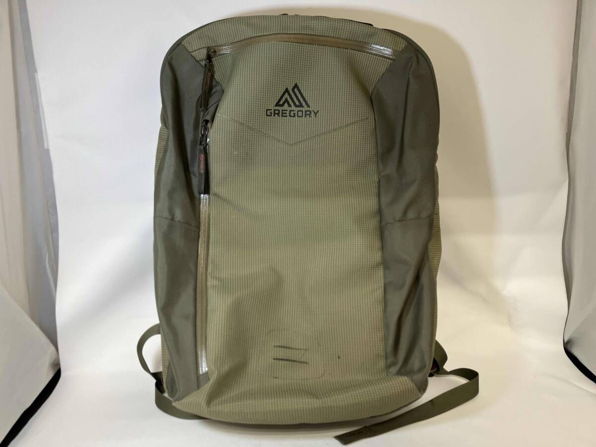 GREGORY グレゴリー ボーダー リュックサック デイパック バックパック オリーブ カーキ 汚れ 底面穴あり