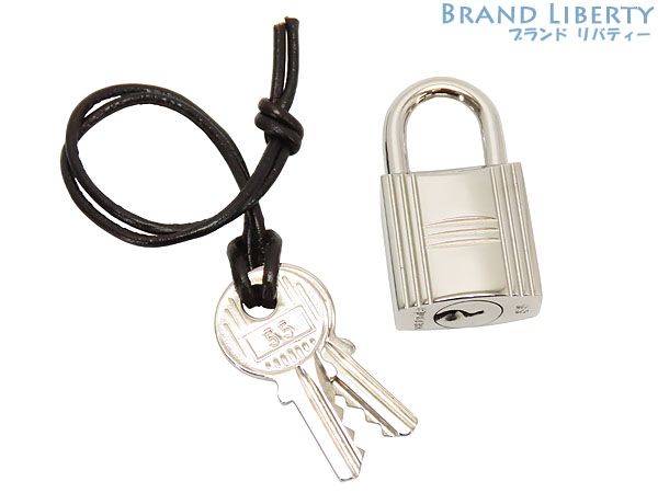 新品同様】エルメス HERMES カデナ 南京錠 鍵 キー シルバー メタル