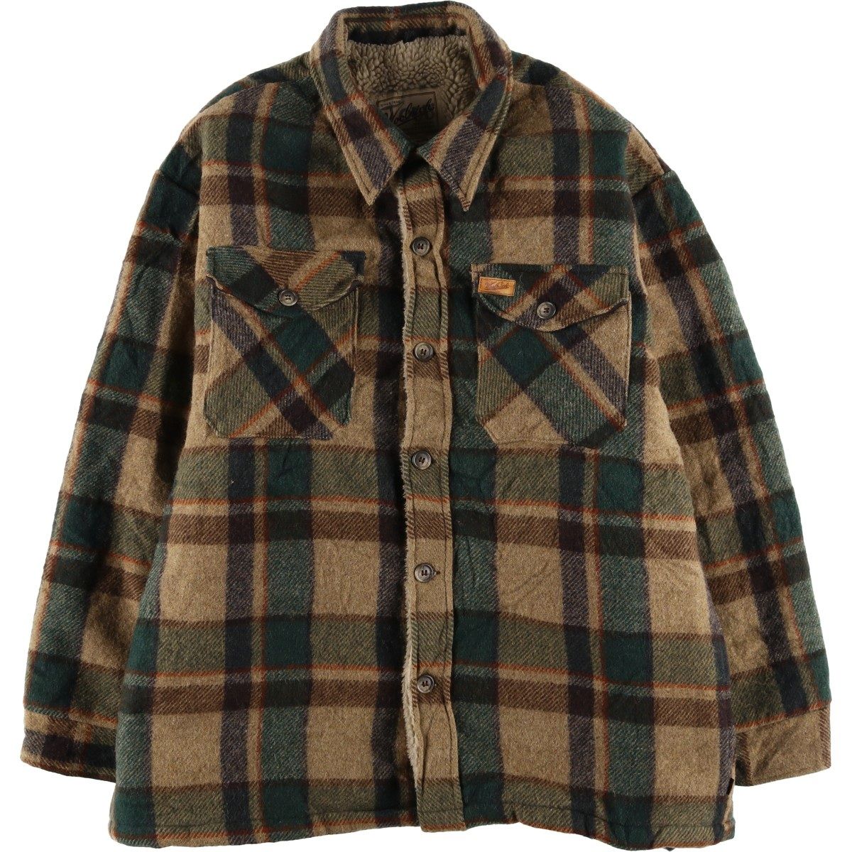 WOOLRICH 中綿入り ブロックチェック シャツジャケット 古着 古着 90~00年代 ウールリッチ WOOLRICH チェック柄 中綿入り ウール