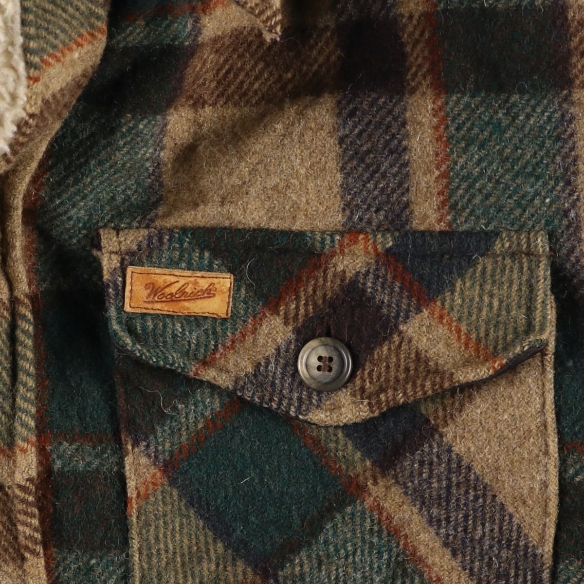 古着 90~00年代 ウールリッチ WOOLRICH チェック柄 中綿入り ウール