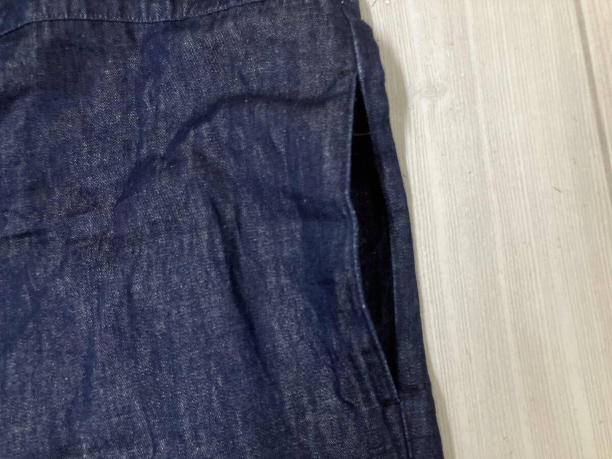 g) グラム コットンリネン ライトデニム サロペット フリーサイズ 