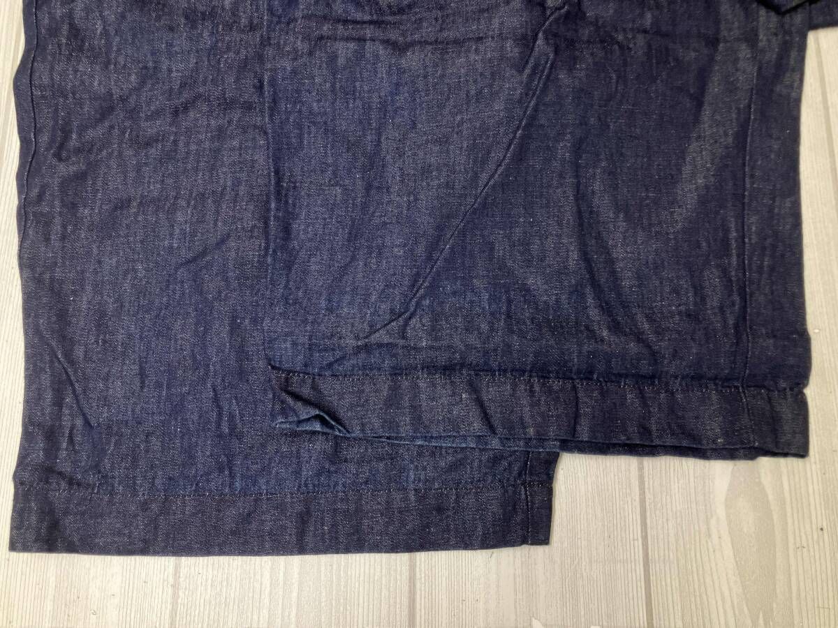 g) グラム コットンリネン ライトデニム サロペット フリーサイズ
