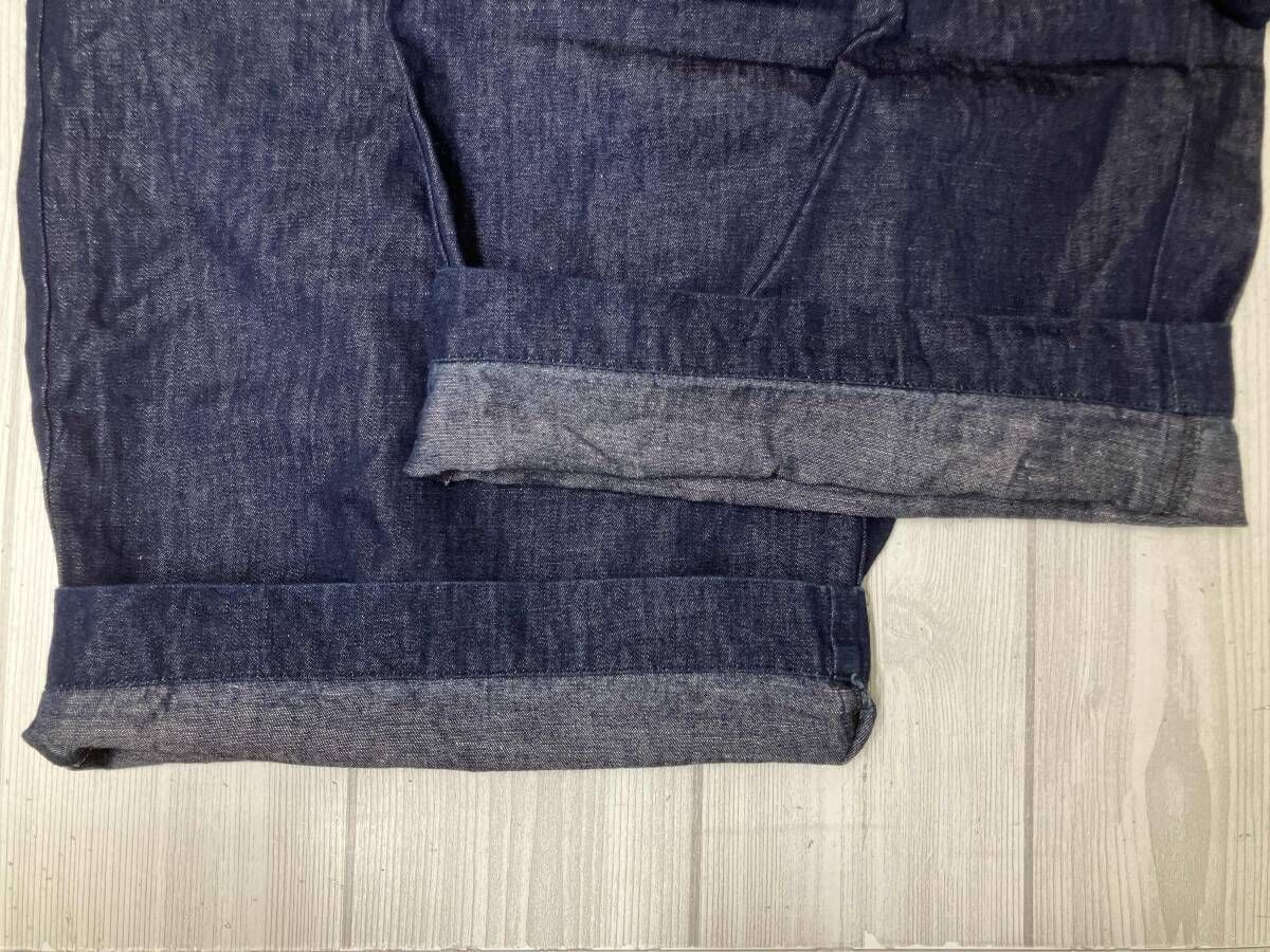 g) グラム コットンリネン ライトデニム サロペット フリーサイズ