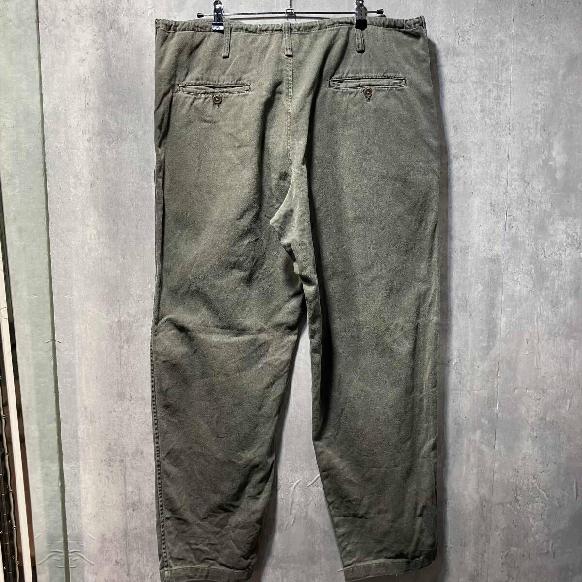 12AW YOHJI YAMAMOTO POUR HOMME ロングパンツ コットンリネンデニム紐