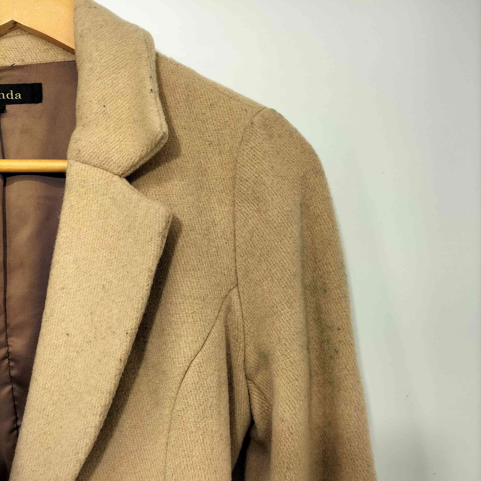 リエンダ rienda 2018AW フレアロングフォックスファースリーブウール