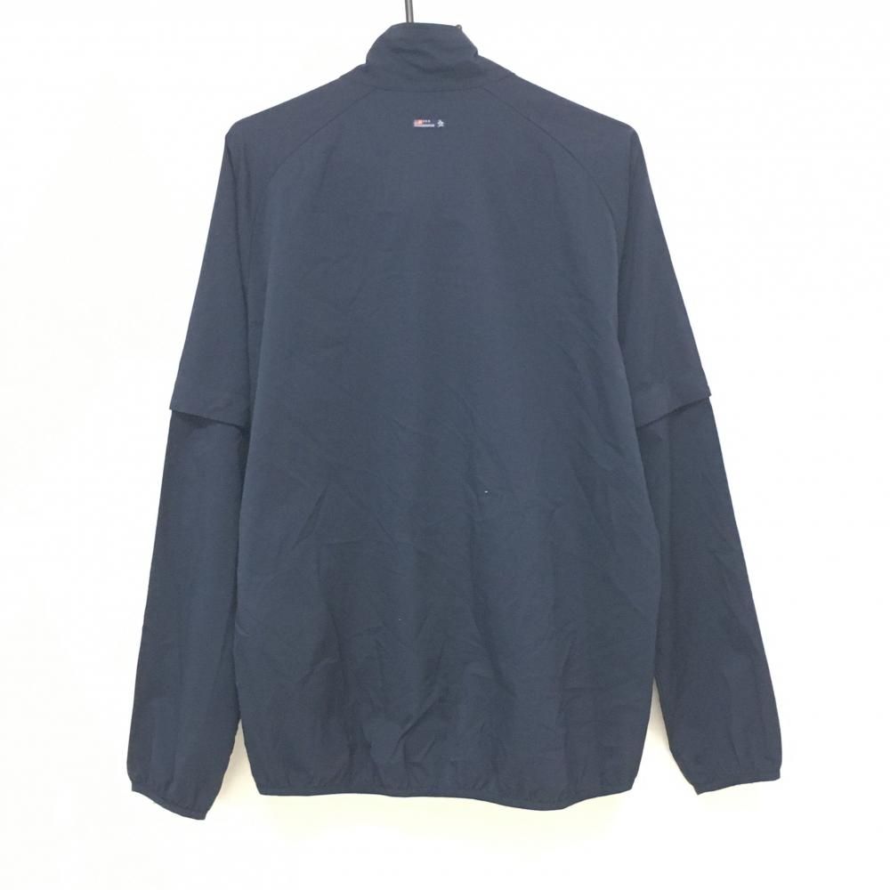 マンシングウェア 2WAYジャケット ネイビー ロゴ白 袖着脱可 メンズ LL