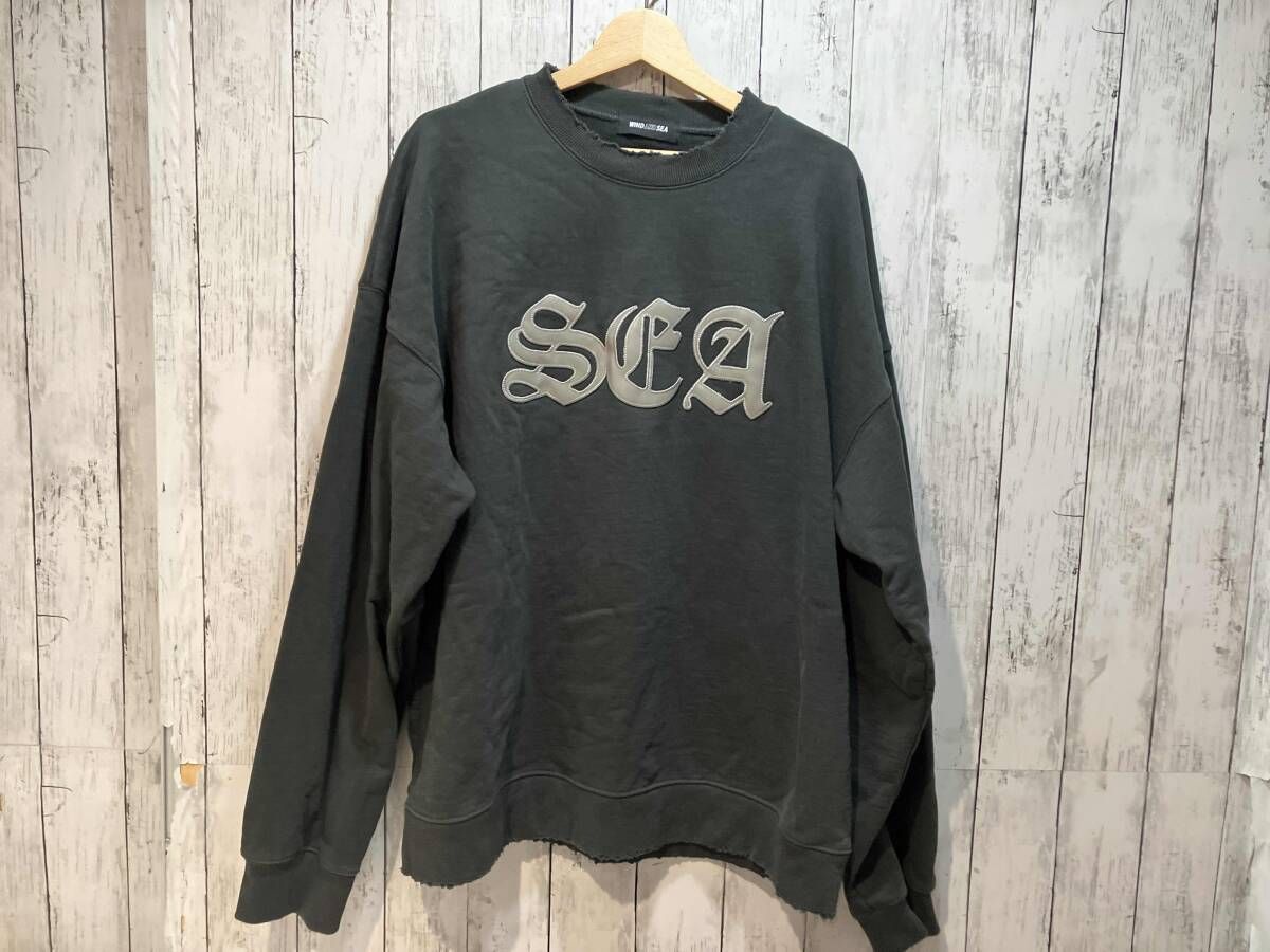 WIND AND SEA Leather Patch Sweat ウィンダンシー レザーパッチ 