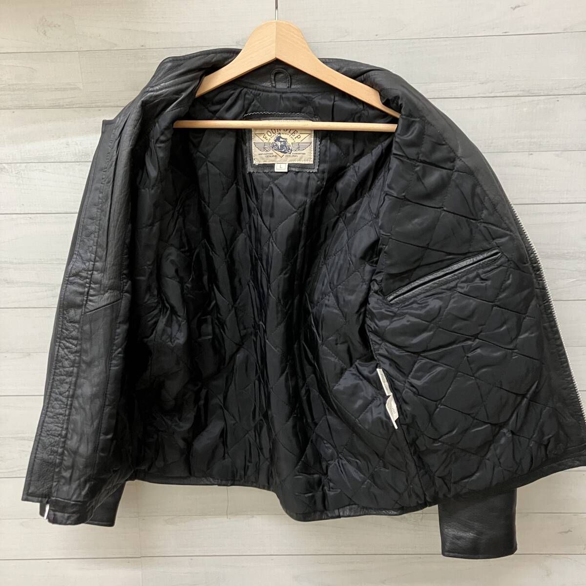 FOOR STEP フールステップ シングル ライダース 1717 牛革 ブラック L 