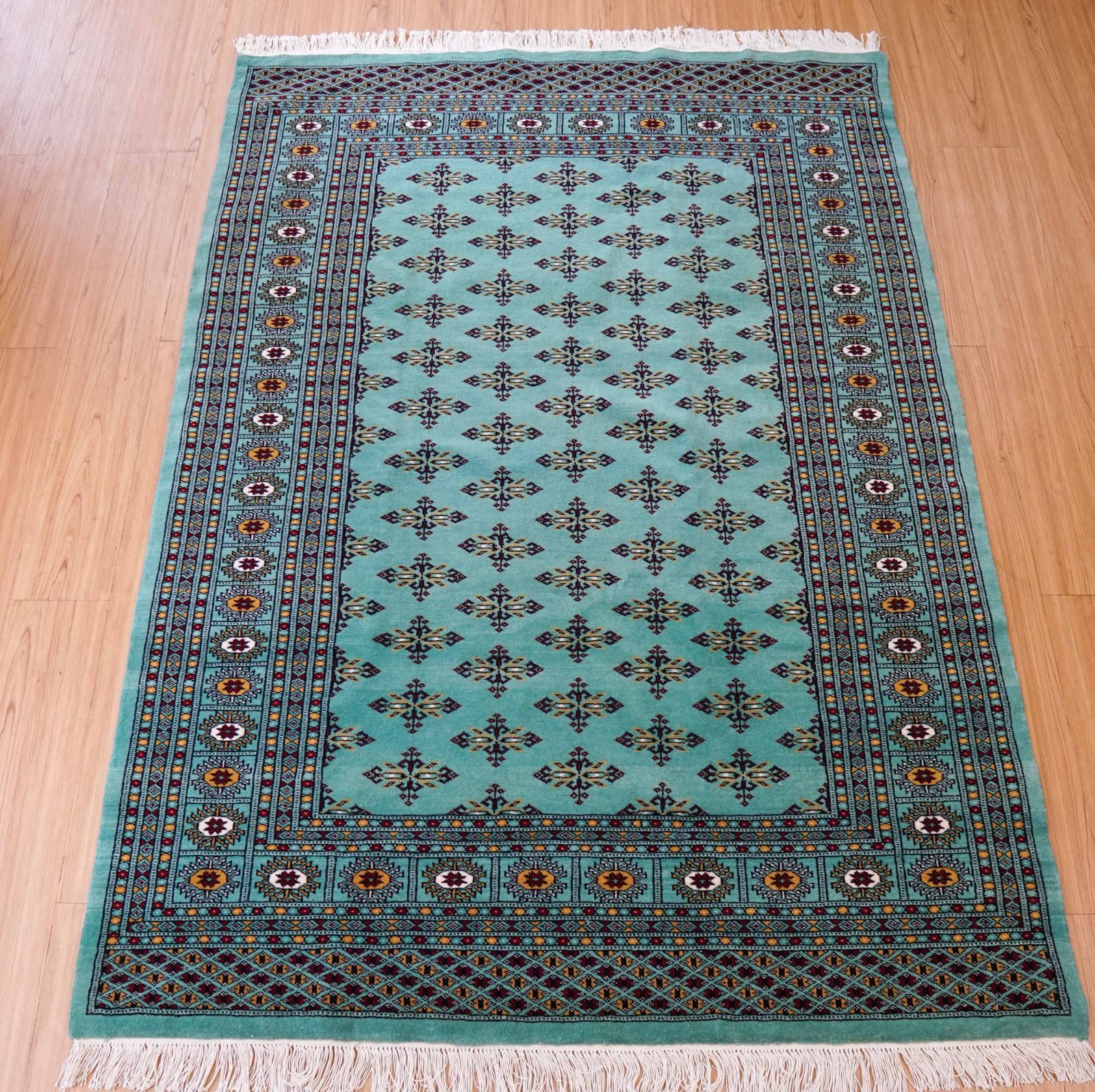 180×129cm パキスタン手織り絨毯 - メルカリ