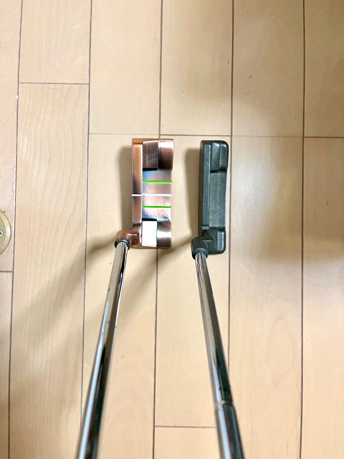 38インチ中尺パター☆幅広で合わせ易い☆極太五角形中尺グリップ