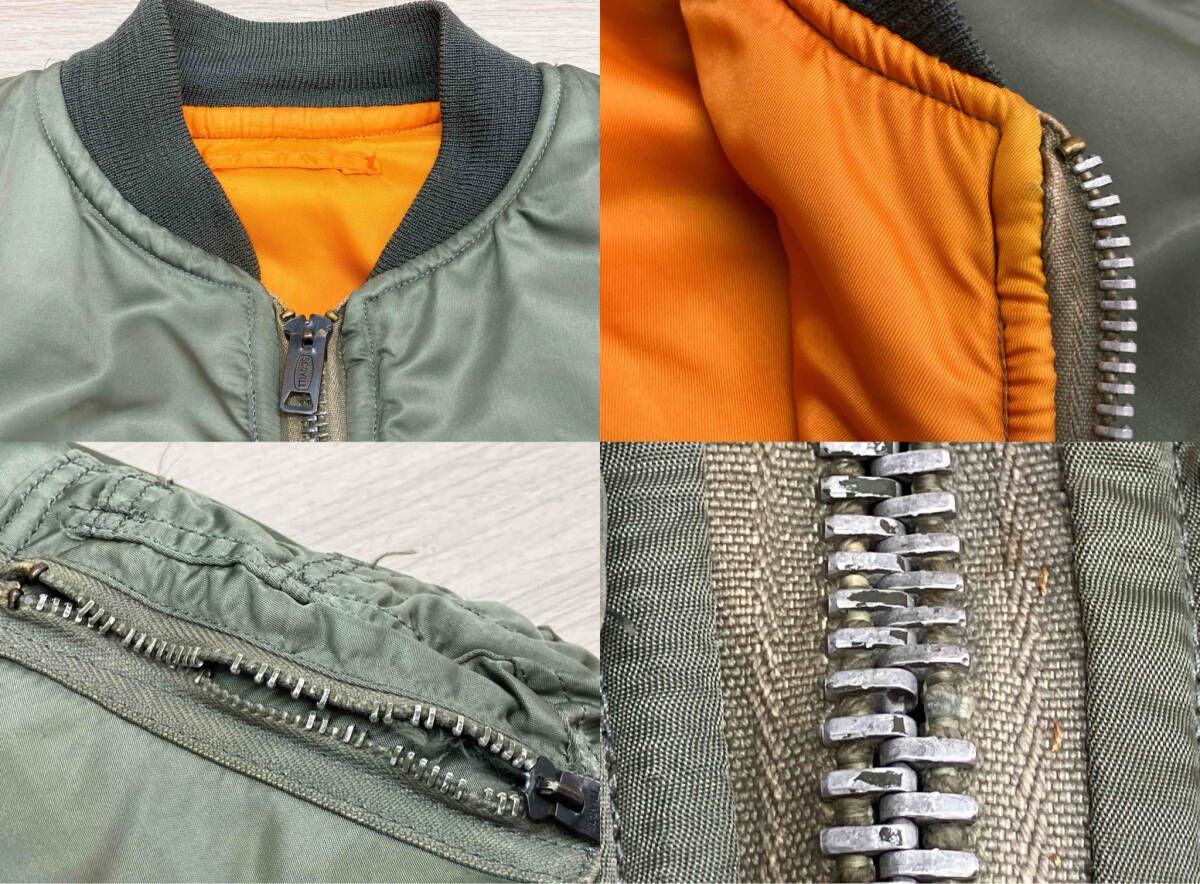 ジャンク ALPHA USAF 70s アルファ 米軍 MA-1 フライトジャケット MIL