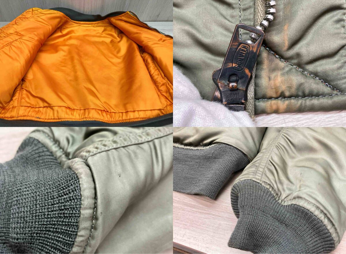 ジャンク ALPHA USAF 70s アルファ 米軍 MA-1 フライトジャケット MIL