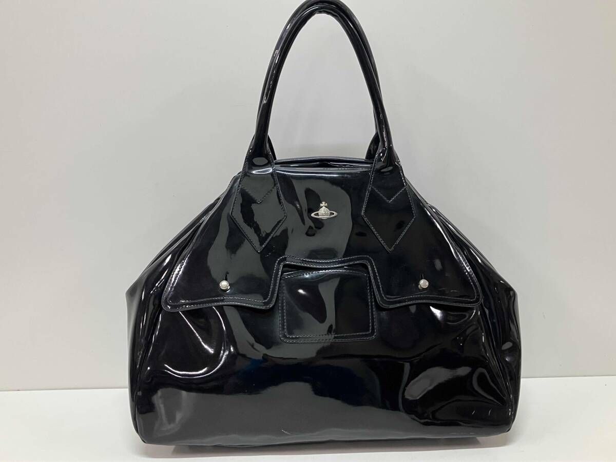 Vivienne Westwood ハンドバッグ エナメル 総柄 肩がけ可能 