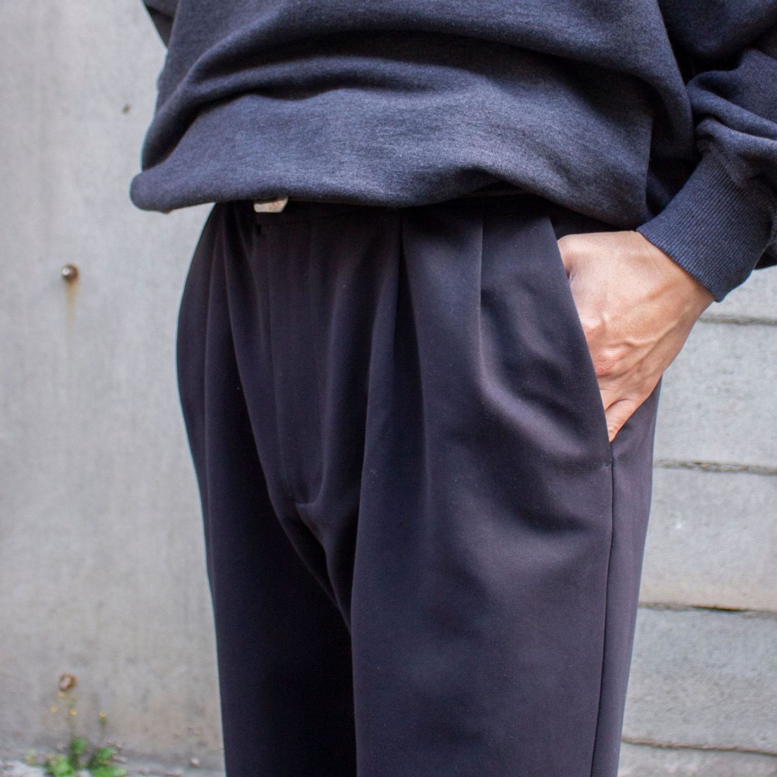 Perry Ellis AMERICA 00's Polyester 2tuck Slacks【34×32】 メンズ