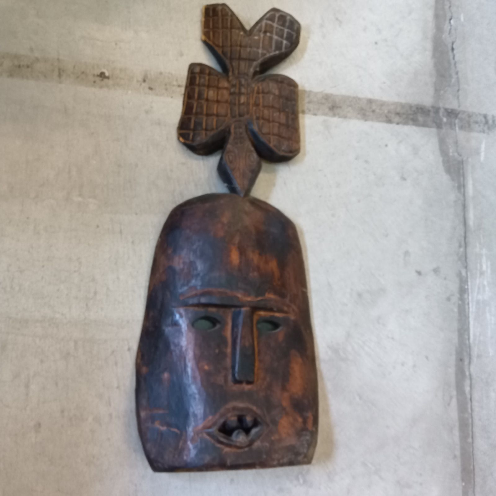 木彫り マスク お面 特大 87cm オブジェ 置物 インドネシア バリ島
