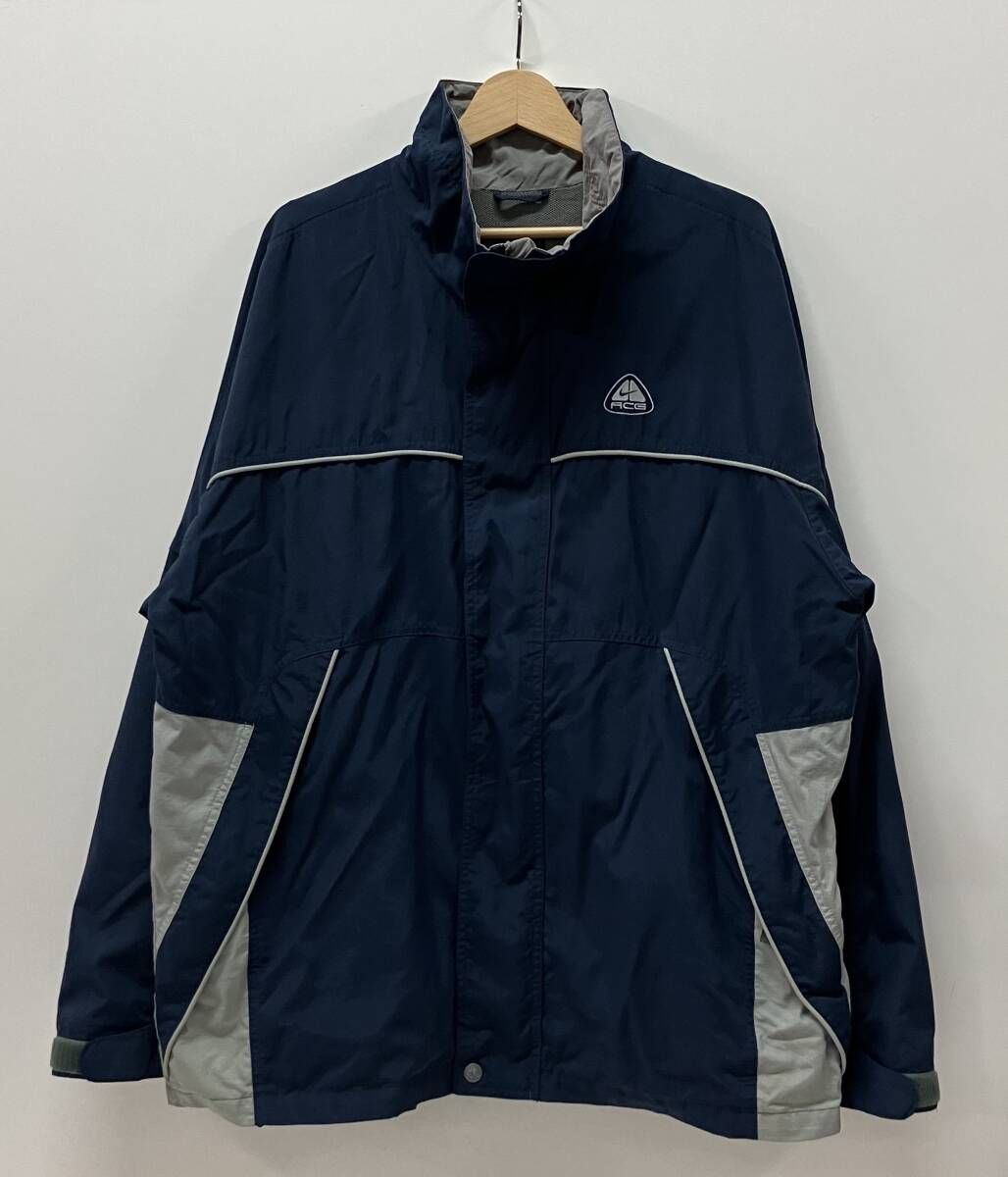 NIKE ナイキ マウンテンパーカー ACG 00S 旧ロゴ サイズL ネイビー