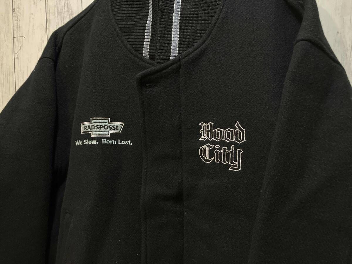 RADIALL ラディアル HOOD CITY - VARCITY JACKET スタジャン ブラック