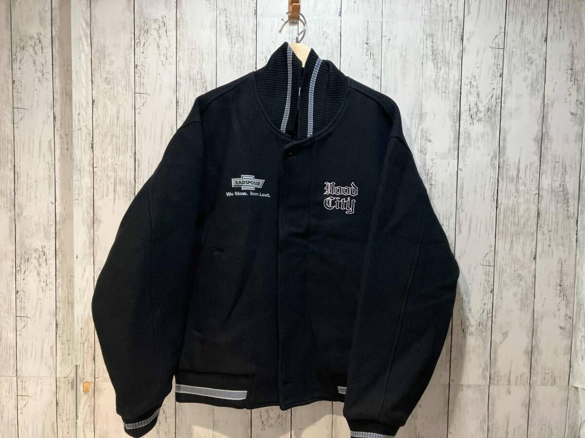 RADIALL ラディアル HOOD CITY - VARCITY JACKET スタジャン ブラック