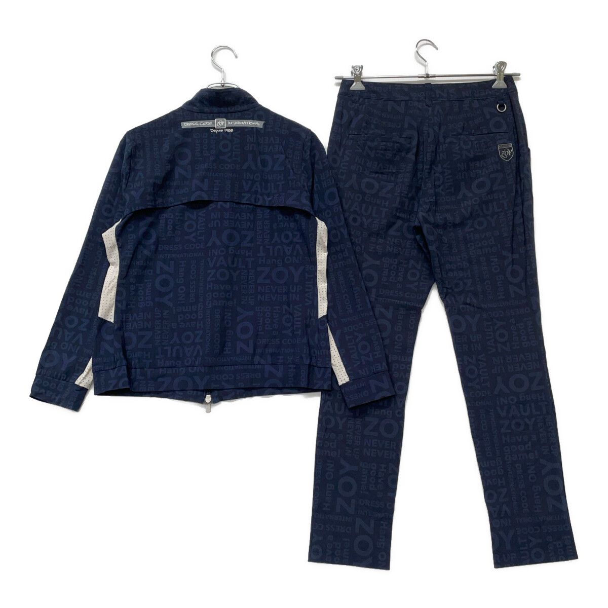 中古 レディース ゾーイ ZOY セットアップ 38(M) 40(L) 紺 ネイビー 訳