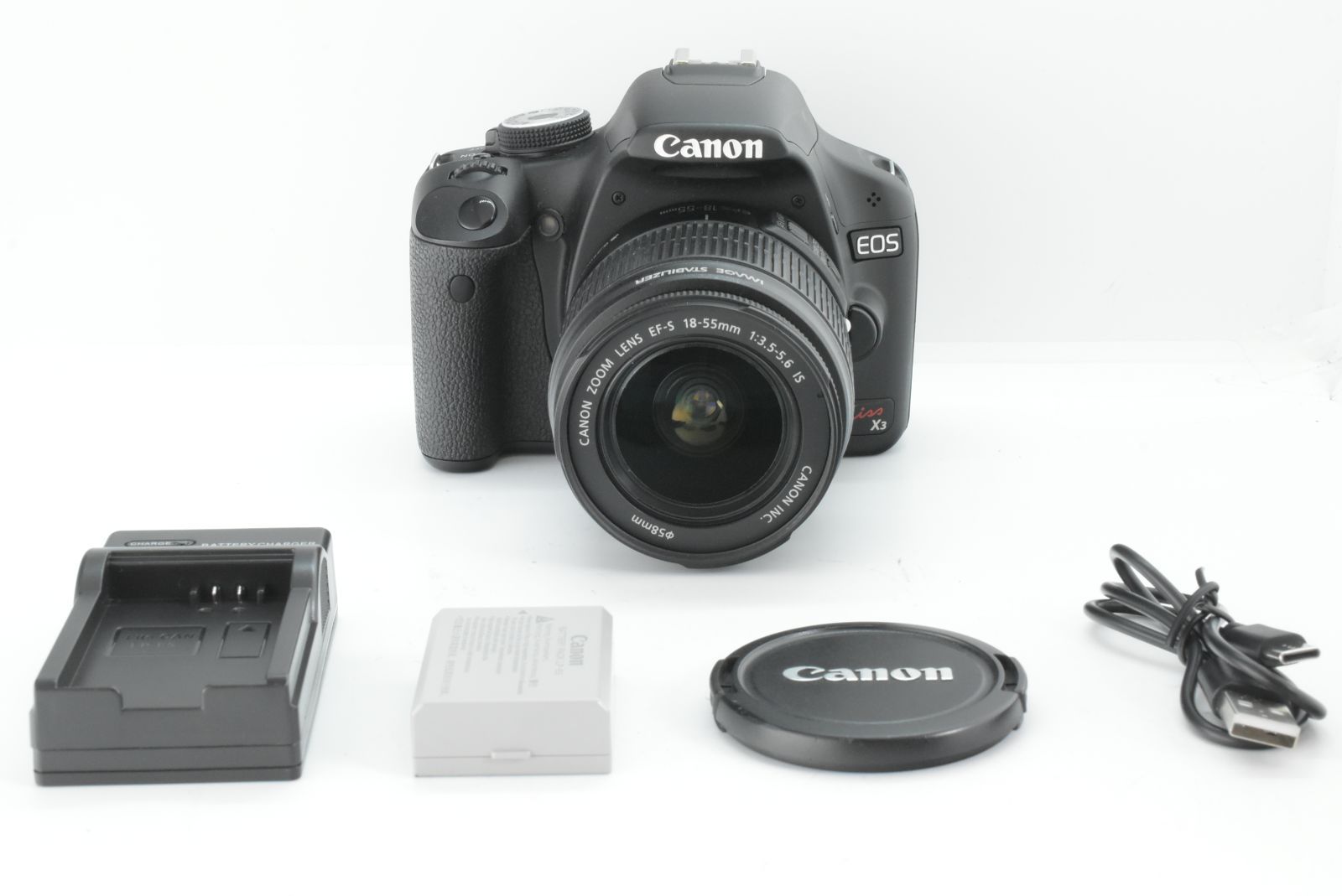 美品】シャッターカウント 2988回 Canon EOS Kiss X3 EF-S 18-55mm f3