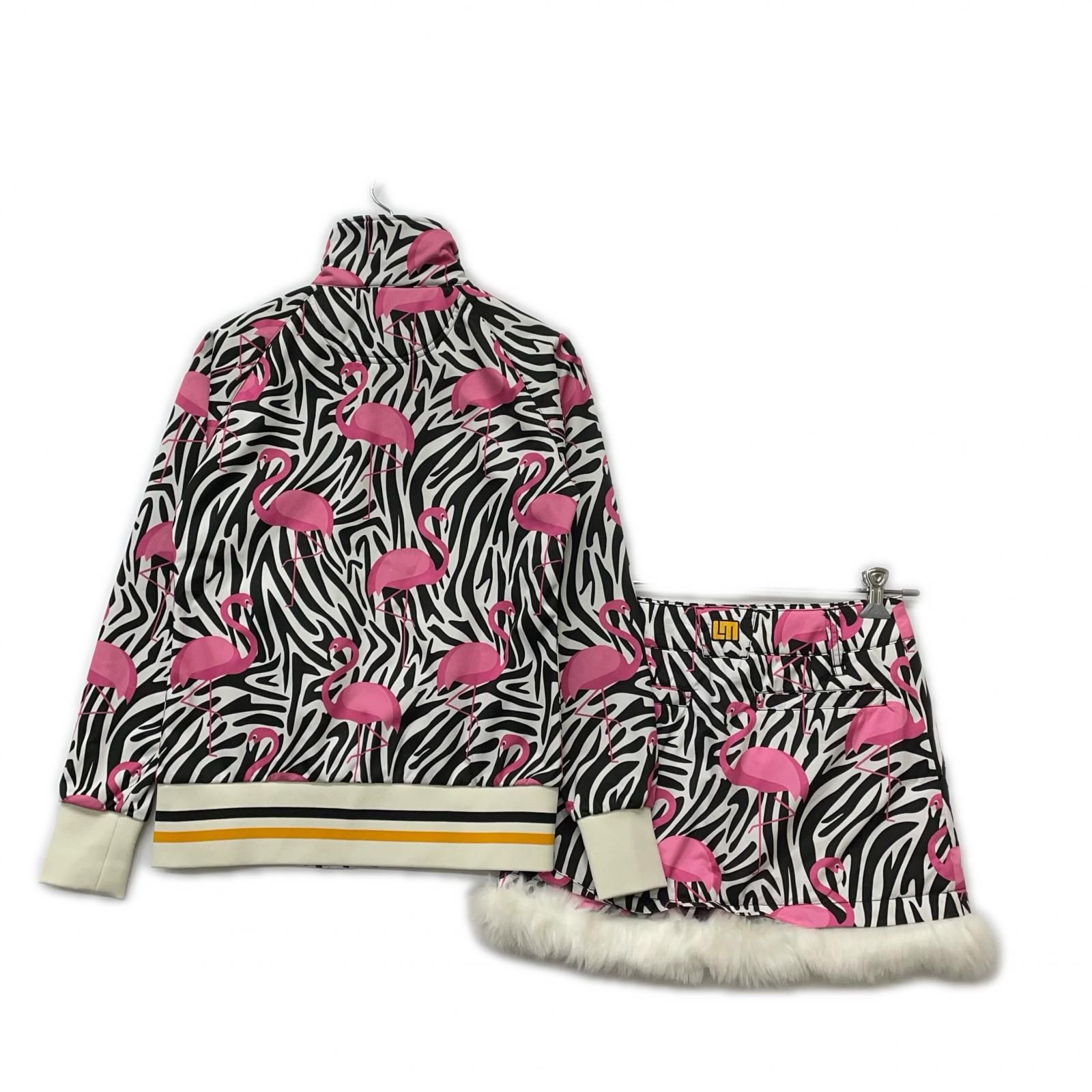 中古 レディース ラウドマウス LOUDMOUTH セットアップ S M 黒×ピンク