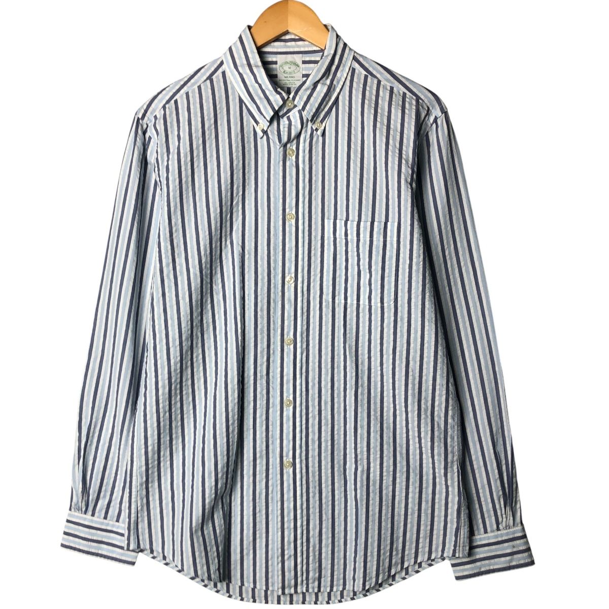 【新品未使用タグ付】Brooks Brothers 長袖シャツ ストライプ M ビッグサイズ Brooks Brothers ブルックスブラザーズ 長袖 ストライプ