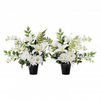 カサブランカアレンジセット 造花 1対 57 i