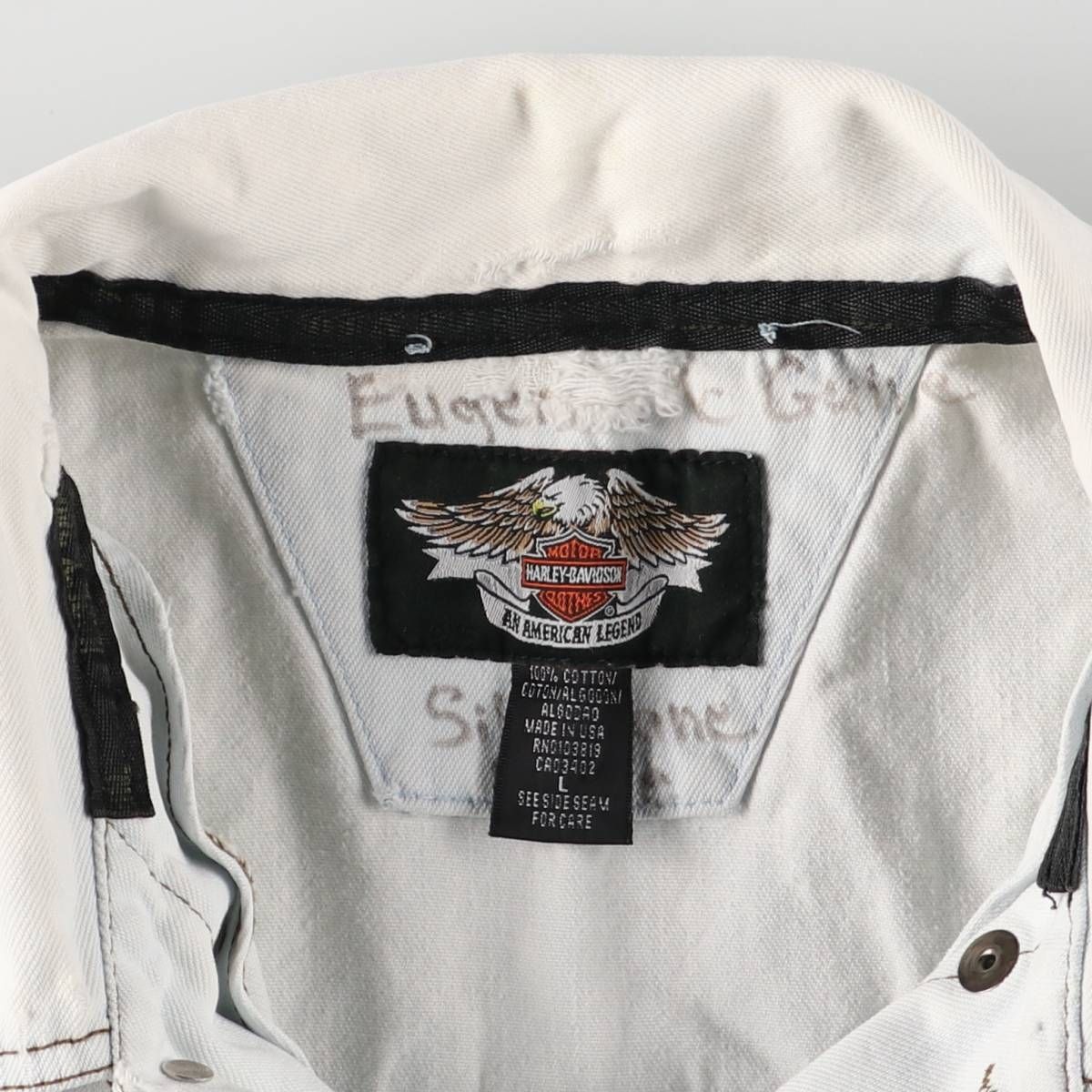 古着 ハーレーダビッドソン Harley-Davidson 星条旗柄 デニム