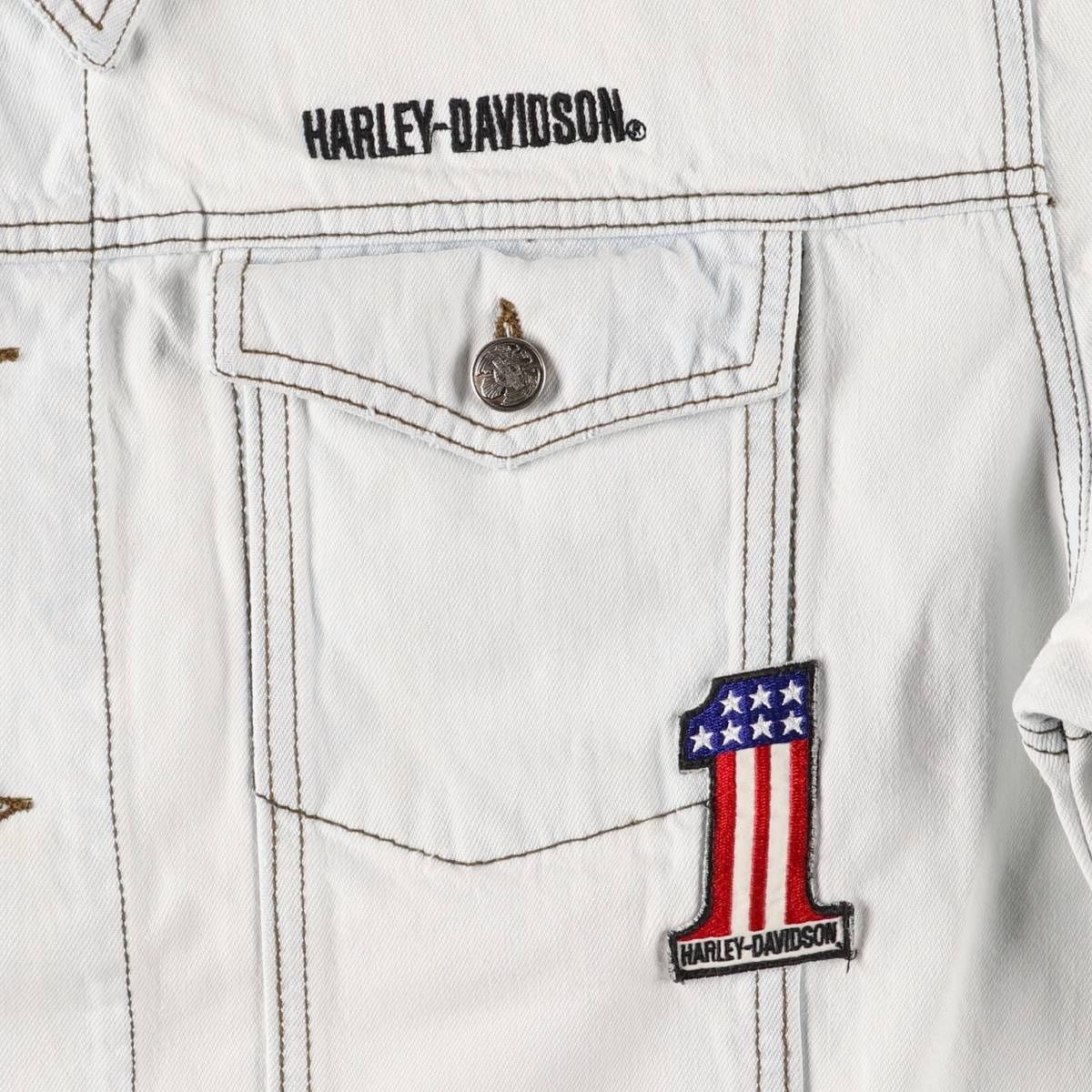 古着 ハーレーダビッドソン Harley-Davidson 星条旗柄 デニム