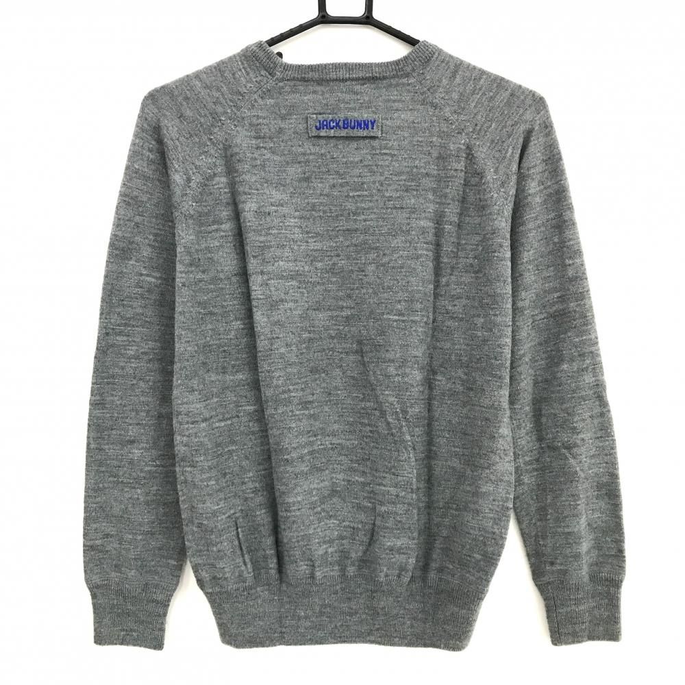 Jack Bunny! グレー セーター サイズ1 美品】ジャックバニー セーター グレー×ブルー ウール混 ニット