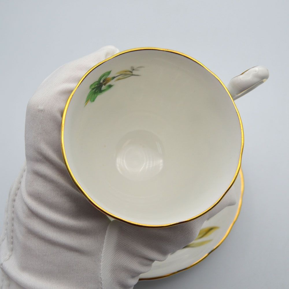  アンティーク 食器 トリオ ティーカップ＆ソーサー Chelsea ニューチェルシー 花柄 イギリス 1930-1951年頃 23 A 645-4 ティーカップ ソーサー コーヒー ティーカップ