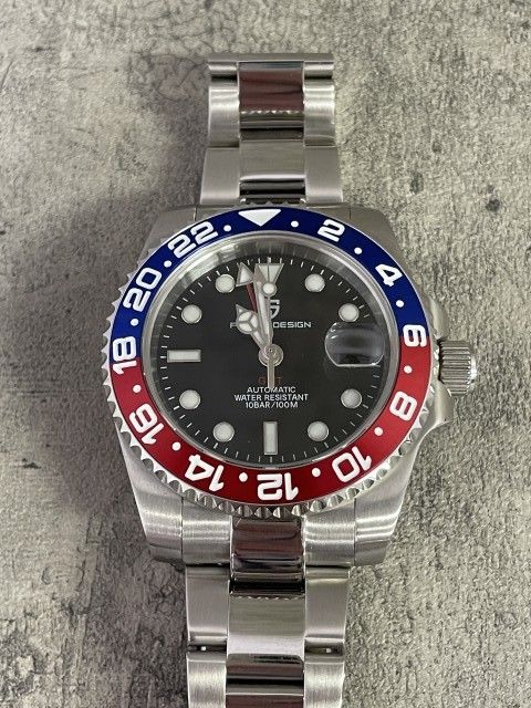  PAGANI DESIGN ﾊﾟｶﾞｰﾆﾃﾞｻﾞｲﾝ 腕時計 ﾘｽﾄｳｫｯﾁ 自動巻き 3針 ｶﾚﾝﾀﾞｰ 10BAR ｼﾙﾊﾞｰ ﾌﾞﾗｯｸ 33948463 アウター 自動巻き時計 腕時計(アナログ)