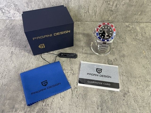 PAGANI DESIGN ﾊﾟｶﾞｰﾆﾃﾞｻﾞｲﾝ 腕時計 ﾘｽﾄｳｫｯﾁ 自動巻き 3針 ｶﾚﾝﾀﾞｰ 10BAR ｼﾙﾊﾞｰ ﾌﾞﾗｯｸ 33948463