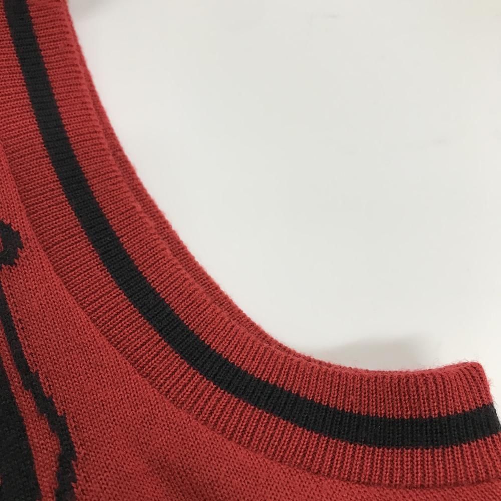 4 パーリーゲイツ ローカルポリ メゾンビッグロゴ Vネック ニット