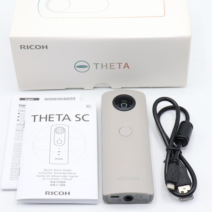 美品】RICOH THETA SC 910742 ベージュ 360度カメラ 全天球 リコー