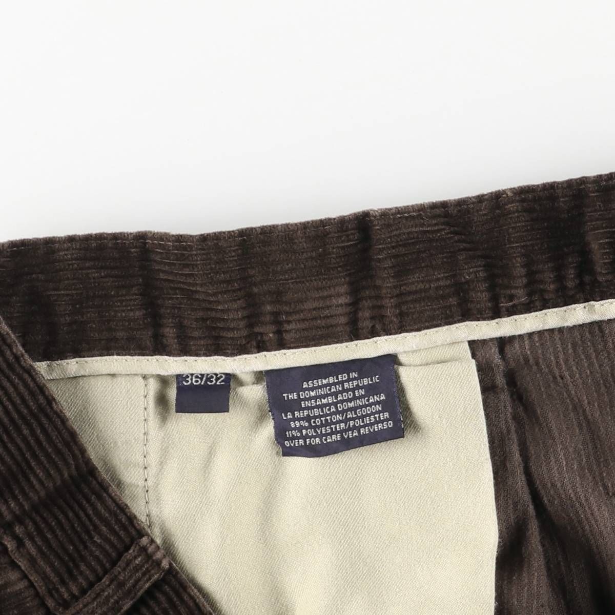 古着 クラフトアンドバロー CROFT&BARROW ツータック コーデュロイ 