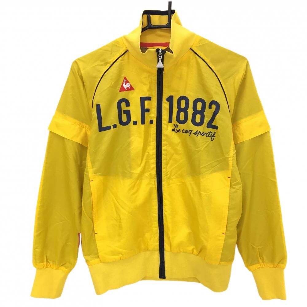 ルコック 2WAYジャケット イエロー×グレー 裏地メッシュ 袖着脱可