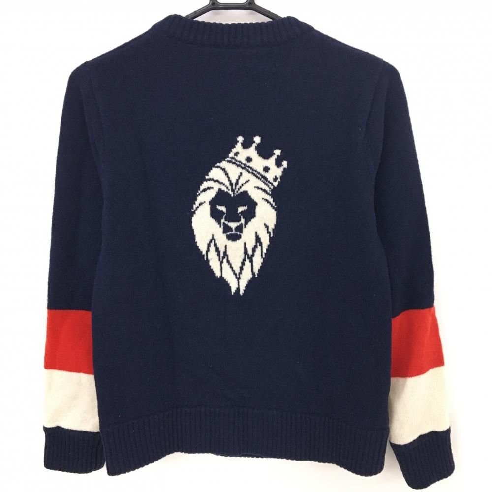 V12 ヴィトュエルブ　大きい星柄　ネイビー　セーター　サイズ1(M) V12 セーター ネイビー×白 星 ウール100％ ニット レディース 1(M