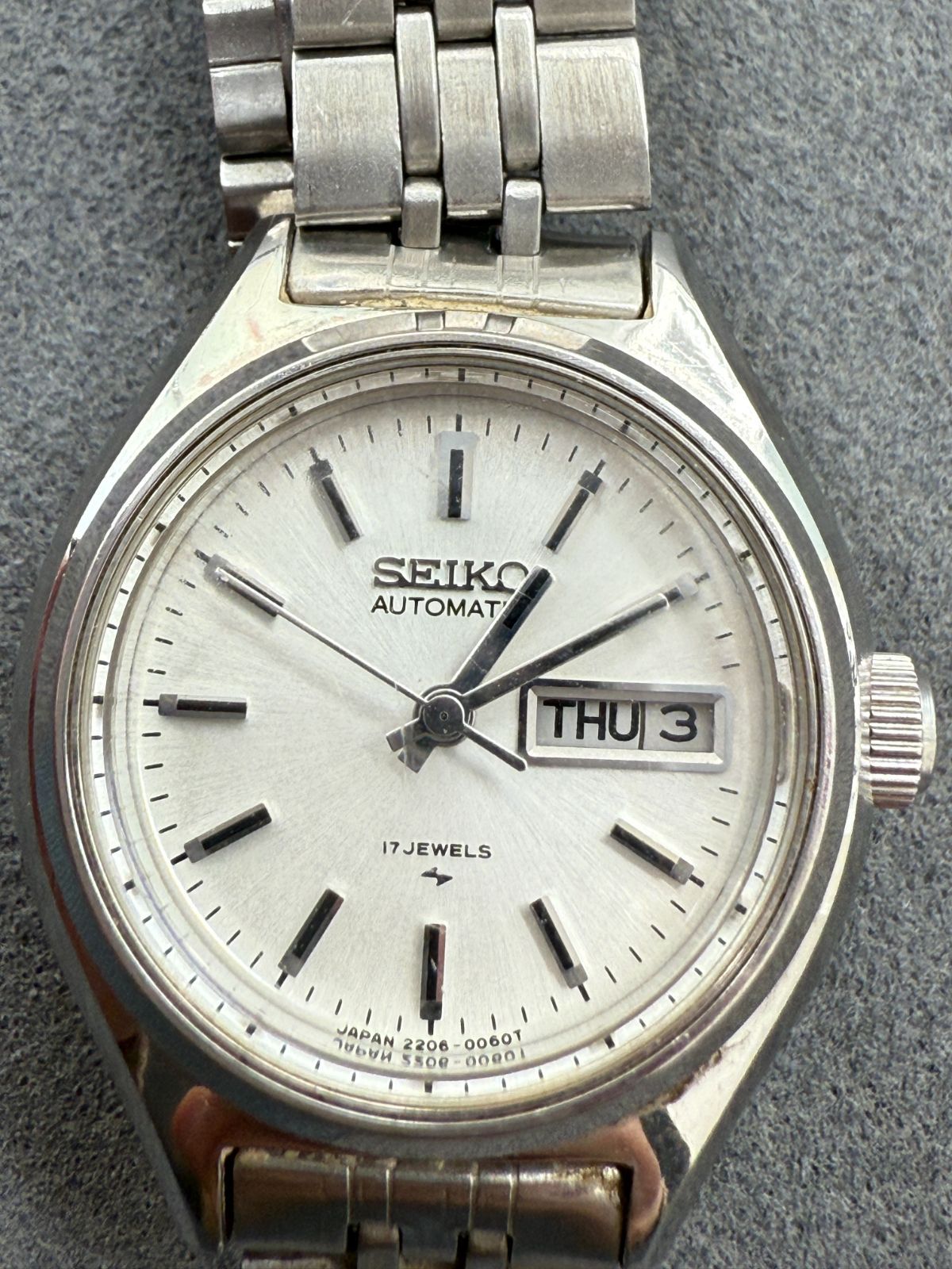D【中古】SEIKO セイコー 自動巻き デイデイト 機械式時計 白文字盤