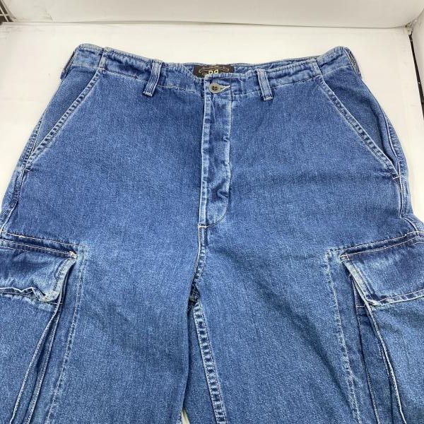 中古】RRL 90s 三ツ星タグ デニムカーゴパンツ インディゴ サイズW30