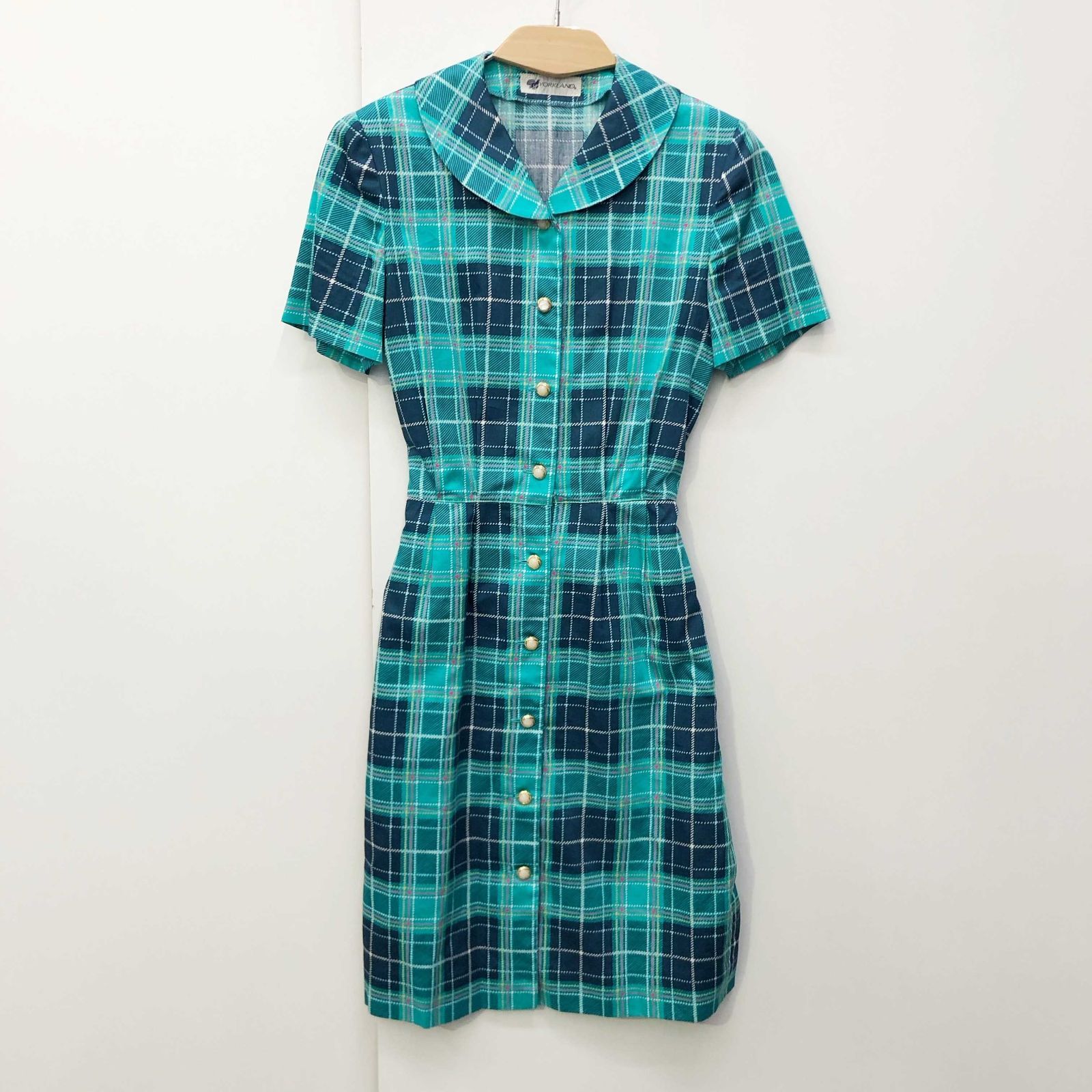 YORKLAND ヨーク ランド コットン チェック シャツ ワンピース