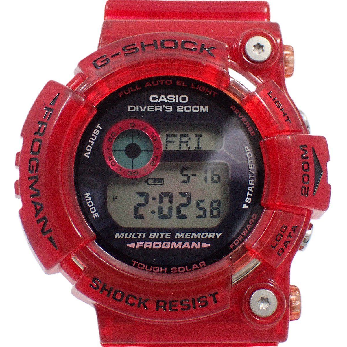 カシオ カシオ G-SHOCK フロッグマン 2003年イルクジモデル レッド 